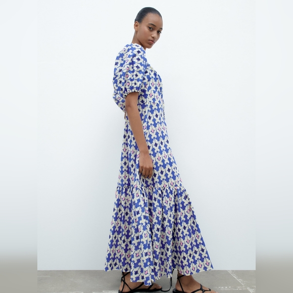 NWT Zara Printed Midi Dress - 3139/725 - Picture 3 of 16